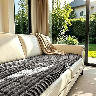 SUBRTEX Non-Slip Couch Cover for Dog-Proof, Washable Sofa Slipcover in Gray (27.6"x59.1")