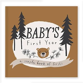 Lucy Darling Baby Memory Book – First Year Journal & 5-Year Scrapbook for Boys & Girls – Rustic Adventure Keepsake
