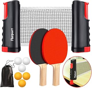 FBSPORT Ping Pong Set with Retractable Net & All-In-One Bag