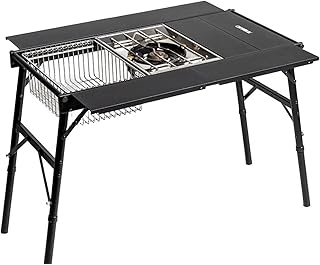 Asmoke 3-Unit Modular BBQ Station for Pellet & Gas Stoves, Compact & Stable for Outdoor Cooking