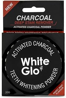 White Glo Charcoal Teeth Whitening Powder with Fresh Mint Flavor