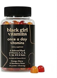 Black Girl Vitamins Women's Daily Multivitamin Gummies - Immune Support, Vegan & Gluten-Free, Strawberry Flavor (30-Day Supply)