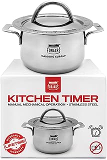 FORJARS 60-Minute Manual Kitchen Timer with Loud Alarm
