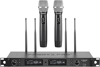 Phenyx Pro Dual UHF Wireless Mic Set for Stage & Studio