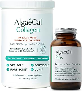 AlgaeCal Bone Health & Anti-Aging Bundle with Verisol, Fortibone, Fortigel, and Multivitamins