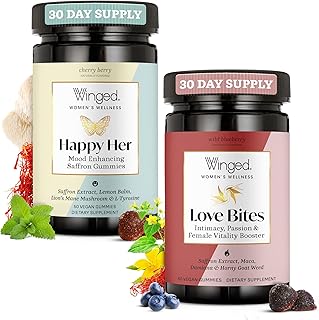Winged Wellness Love Bites + Happy Her Women's Supplements Bundle