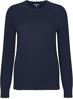 Minnie Rose Cashmere Blend Long-Sleeve Crewneck Sweater