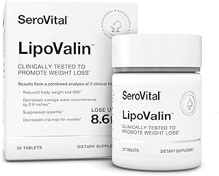 Serovital LipoValin Weight Loss Supplement for Women - Clinically Validated, Appetite Suppressant, 30 Tablets