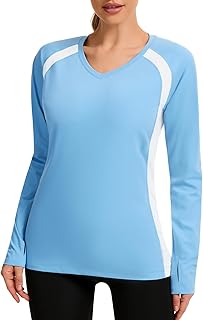 Bassdash Women's UPF 50+ Long-Sleeve V-Neck Sun Protection Shirt for Hiking