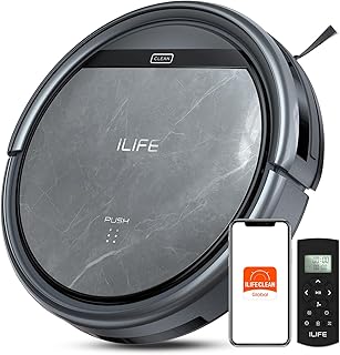 ILIFE V5s Max Robotic Vacuum with 4000Pa Suction, WiFi, Self-Charging for Hard Floors & Carpets