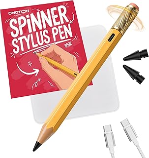OMOTON iPad Stylus with Fidget Spinner, Tilt & Palm Rejection, Long Battery Life, Perfect Gift for Students & Professionals