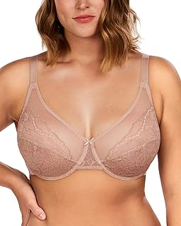 HSIA Floral Lace Full Coverage Bras for Plus Size Women