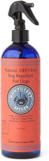 Nantucket Spider Organic Bug Spray for Dogs | DEET-Free, Essential Oil Repellent | Protects Against Mosquitoes, Ticks, & Fleas | 16 fl oz Non-Greasy Formula