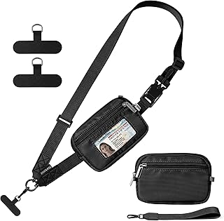 Nekmit Phone Lanyard with Detachable Wallet Pouch & Wristlet