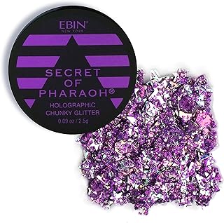 Secret of Pharaoh Holographic Glitter Gel - Long-Lasting Purple Sparkle Makeup