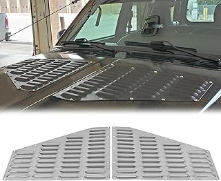 ECOTRIC Aluminum Louver Hood Vent Kit for Jeep XJ Cherokee & Comanche