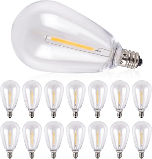 Addlon 15-Pack E12 LED Edison Bulbs, Shatterproof, Warm White
