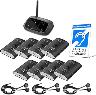 Avantree Audiplex M3 Assistive Listening System for Church & Classroom with 6 Receivers, Low Latency & Superior Sound