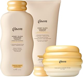 Gisou Honey Gloss Hair Care Trio - Miniatures for Smooth, Strong, Shiny Locks