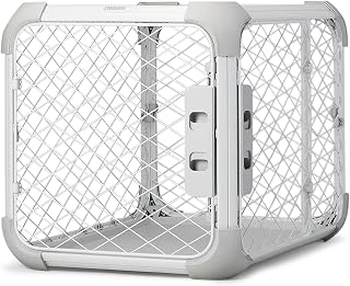 Diggs Evolv Dog Crate: Compact, Modular Kennel with Ceiling Panel for Easy Access (Ash, Small)