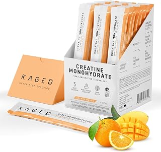 Kaged Creatine Orange Mango | Muscle & Brain Support | 25 Stick Packs