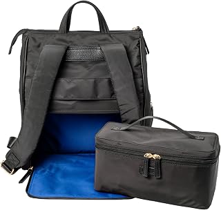 MinkeeBlue 14.5" Laptop Backpack with Insulated Lunch & Shoe Compartments for Work & Travel