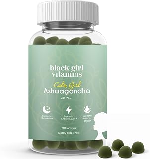 Black Girl Vitamins Calm Girl Ashwagandha & Zinc Gummies – Relax, Focus, Sleep
