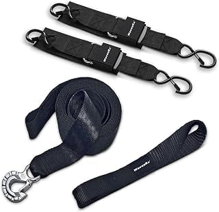 WavesRx Jet Ski Straps Set for 24" PWC with Winch Strap and Quick-Release Buckle