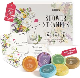 Gossby Aromatherapy Shower Steamers (6-Pack) - Mom's Gift for Any Occasion