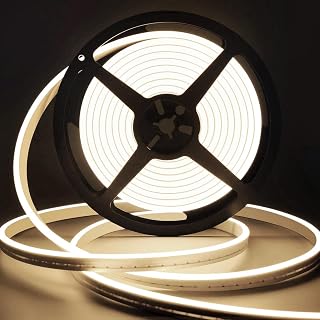 Lamomo 12V White Dimmable LED Strip Lights, Waterproof Neon Rope Lights for Decor