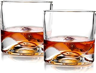 Liiton Denali 10oz Bourbon Glasses, Set of 2 for Whiskey & Cocktails
