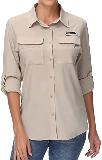 BASSDASH UPF 50 Quick-Dry Long-Sleeve Hiking Shirt for Women