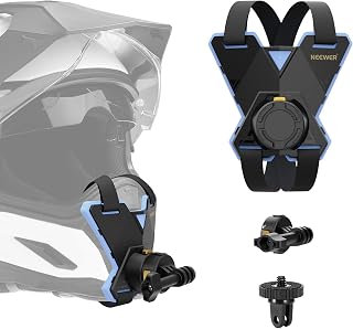 NEEWER Helmet Chin Strap Mount for GoPro & DJI Action Cameras with Magnetic Quick Release