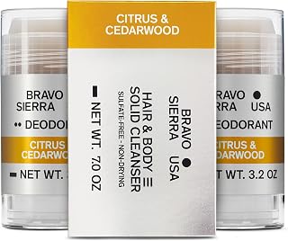 Bravo Sierra Men's Deodorant & Body Soap Duo | Long-Lasting Protection & All-in-One Cleansing