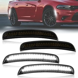 SUPAREE LED Dodge Charger Marker Lights (4PCS) - White Front & Rear Reflectors