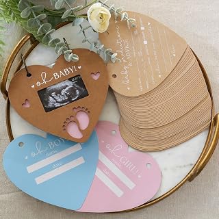 Kate Aspen Heart-Shaped Baby Shower Prediction Book, Advice Cards & Activity