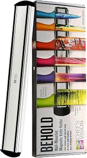 Silver Magnetic Knife Rack for 13" Knives | Secure, Full-Surface Hold for Wall Mounting