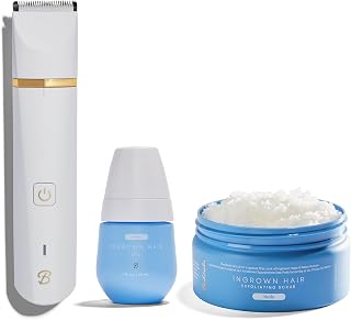 Bushbalm Ingrown Hair Care Kit with Exfoliating Scrub & Oil, Francesca Trimmer