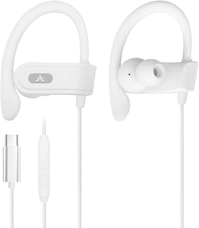 Avantree C171 USB-C Earbuds with Mic & Volume, Ear Hook Sports Headphones for iPhone 15+ & USB-C Phones