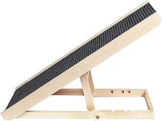 Alpha Paw Pawramp - Portable Dog Ramp for Couch & Bed - 4 Height Options, Senior-Friendly, Natural Wood
