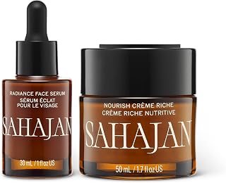Sahajan Vitamin C & Hyaluronic Face Serum & Moisturizer Bundle for Brightening & Anti-Aging