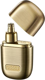 Yoose Nose Hair Trimmer for Men & Women, Gold, IPX7 Waterproof, USB-C Rechargeable, Compact, Dual-Edge, Painless, Quiet