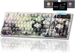 Womier L98 Mechanical Keyboard with TFT Screen & Knob, Japanese Custom, RGB Hot Swappable, PBT Creamy Keycaps