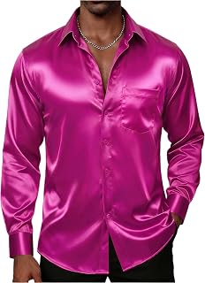 DiBanGu Men's Long Sleeve Dress Shirt | Cotton Blend, 4-Way Stretch, Button Down, Versatile Fit