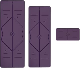 LIFORME Yoga Mat Set - Eco-Friendly, Non-Slip, Natural Rubber Yoga Pad