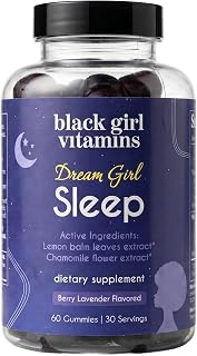 Black Girl Vitamins Sleep Gummies for Calm Midlife Sleep Relief - 60 Gummies
