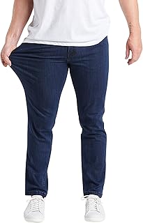 Mugsy Men's Stretch Denim Jeans, Comfortable & Flexible, Athletic Fit