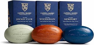 Caswell-Massey Men's Soap Bar Set | 3 Scents | Triple-Milled for Gentle Cleansing