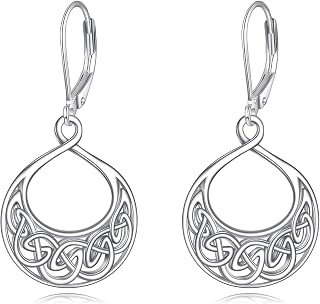 Celtic Knot Sterling Silver Dangle Earrings for Women Gifts