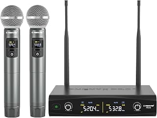 Phenyx Pro UHF Wireless Microphone System with 2 Mics for Live Events